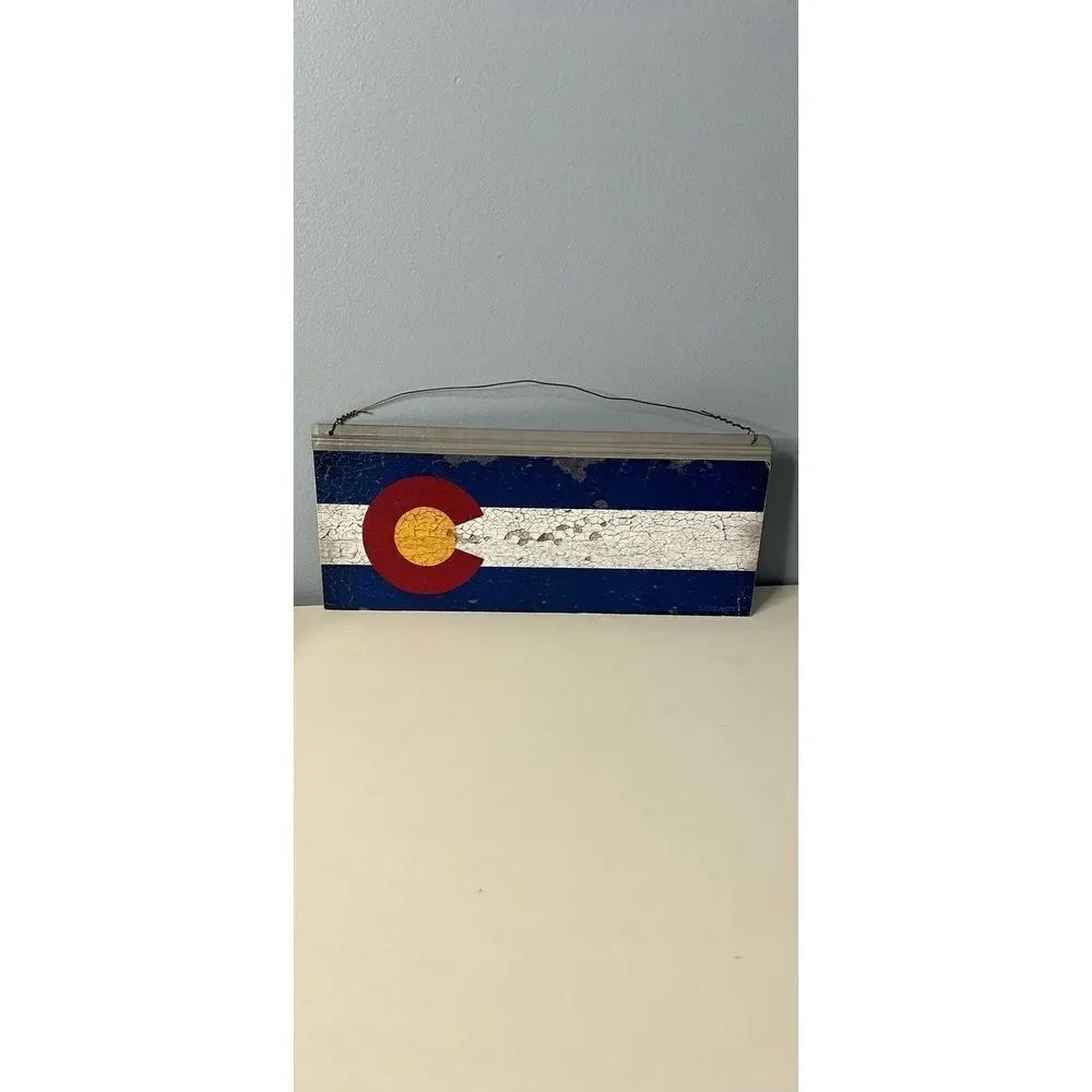 Colorado State Flag Distressed Metal Sign